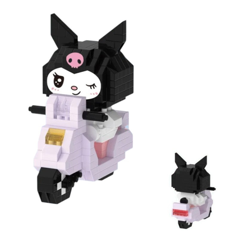 Mini Bloques Armables Kuromi En Moto – Figura 3D sin caja