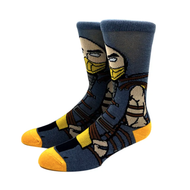 Calcetines Scorpion Mortal Kombat Caricatura Dibujo Anime