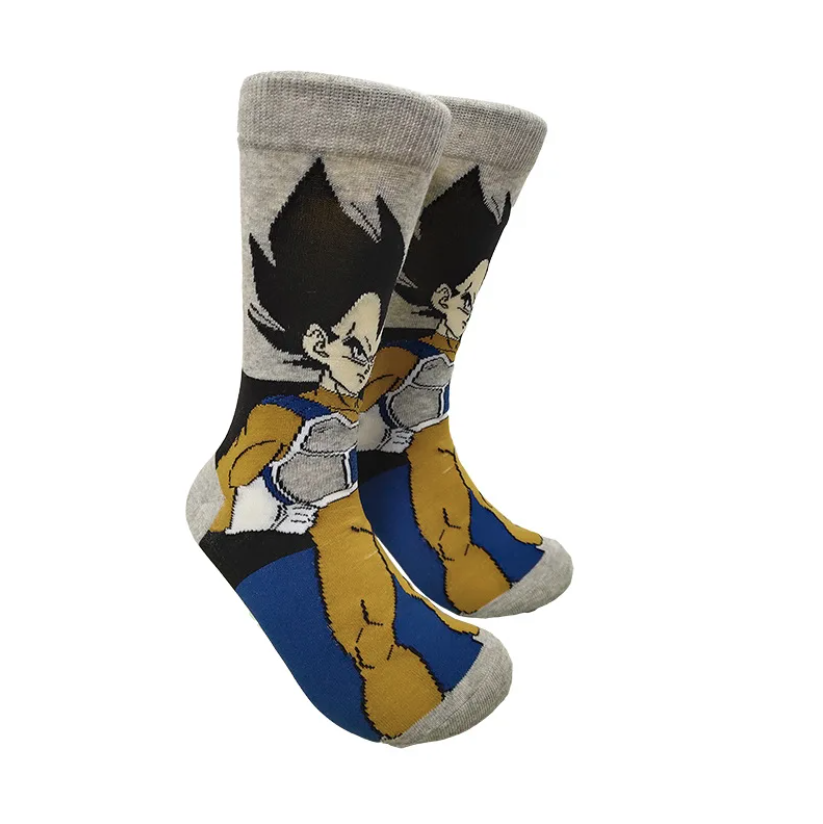 Calcetines Vegeta Dragon Ball Caricatura Dibujo Anime