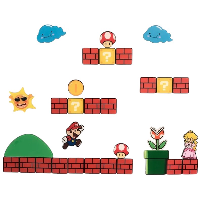 Imanes Refrigerador Super Mario Bros Gamer Retro Pack
