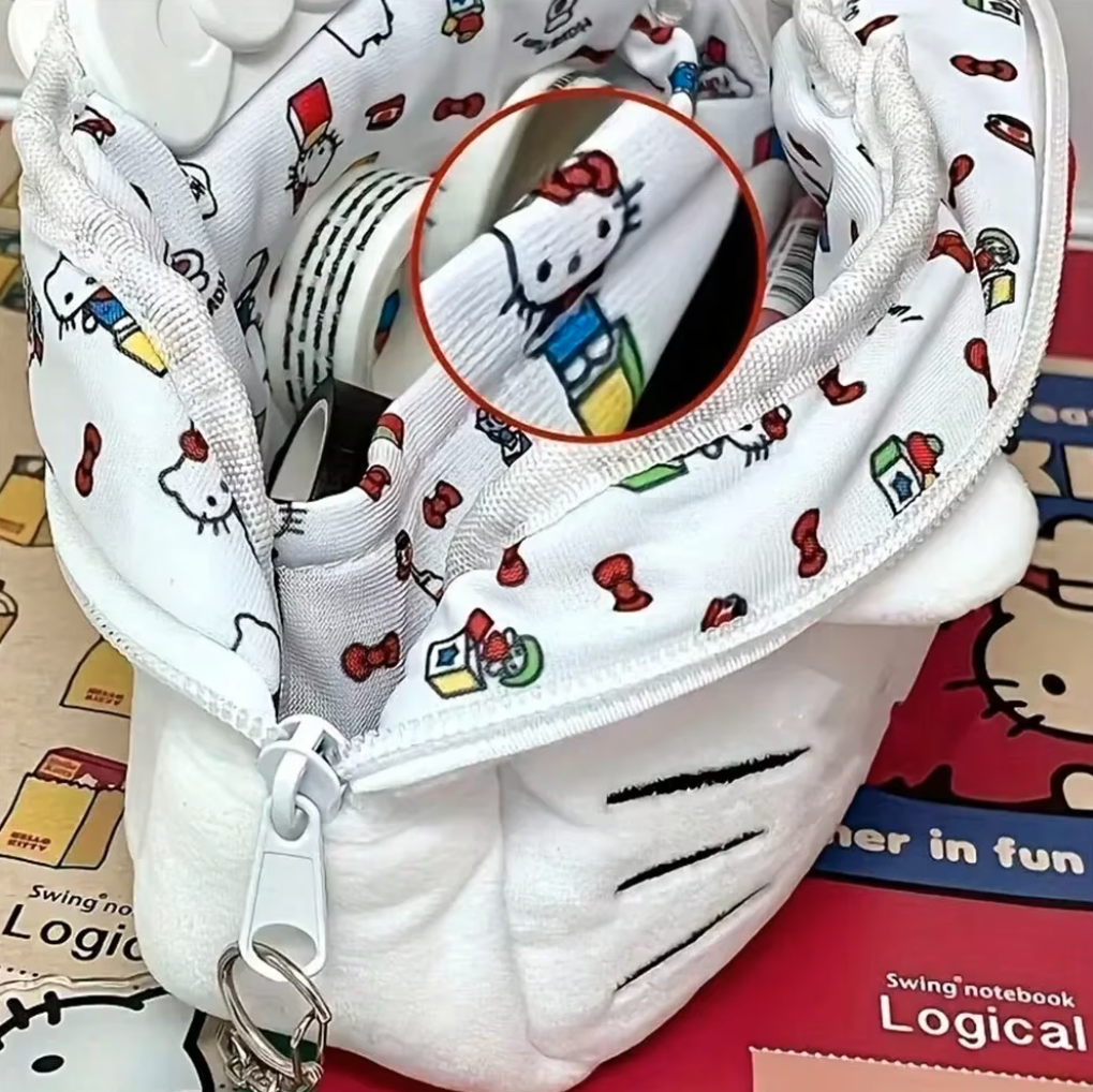 Estuche De Felpa Para Lápices Hello Kitty