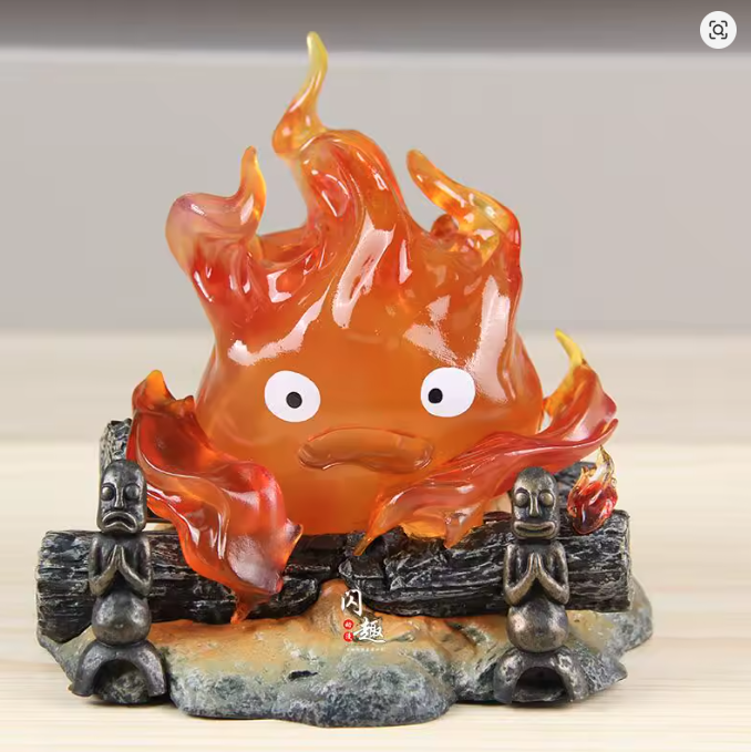 Figura Calcifer Con Luz - Castillo Ambulante Ghibli Anime