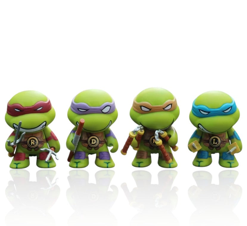 Set De 4 Figuras De Tortugas Ninjas 7 Cm