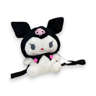 Peluche Mochila Infantil Kuromi Sanrio 33cm, Con Cierre