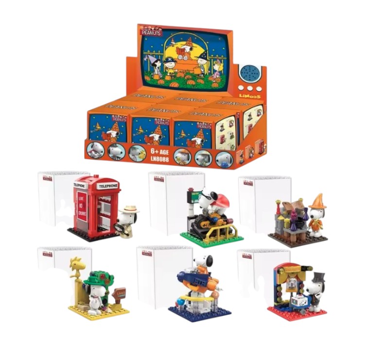1 Figura Sorpresa Armable Snoopy Mini Bloques 3d  M2