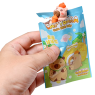 Pack 3 Borradores Goma Sorpresa Capibara Carpincho Kawaii