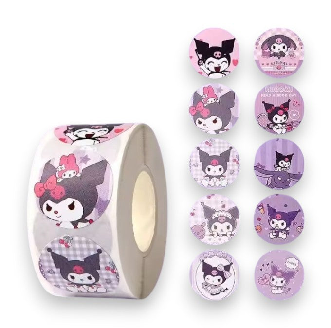 Rollo de 500 Stickers de Kuromi