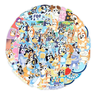 50 Stickers Decorativo Adorno Bluey Y Bingo Infantil Bbc