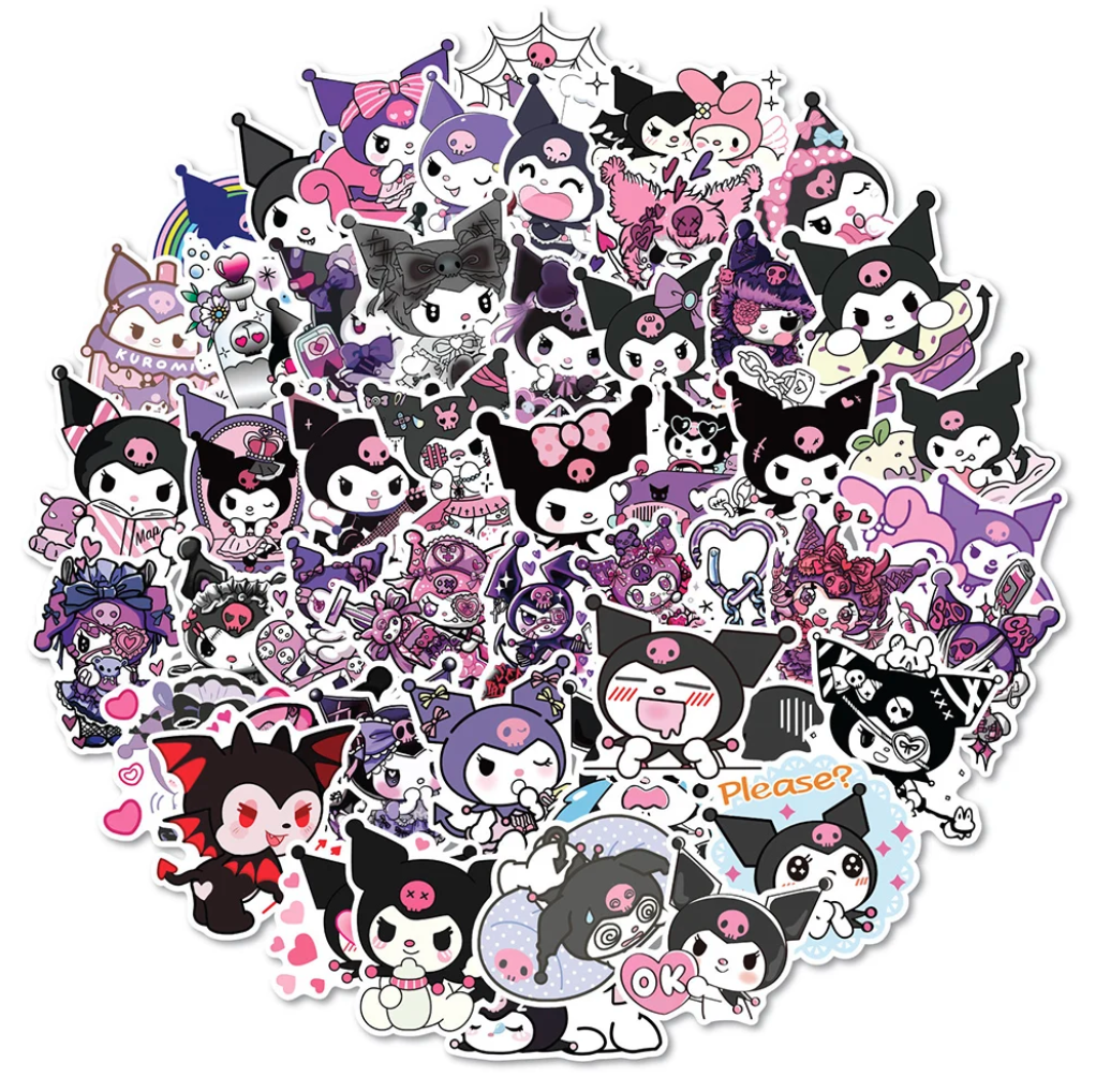 Set De 50 Stickers Kuromi Kawaii