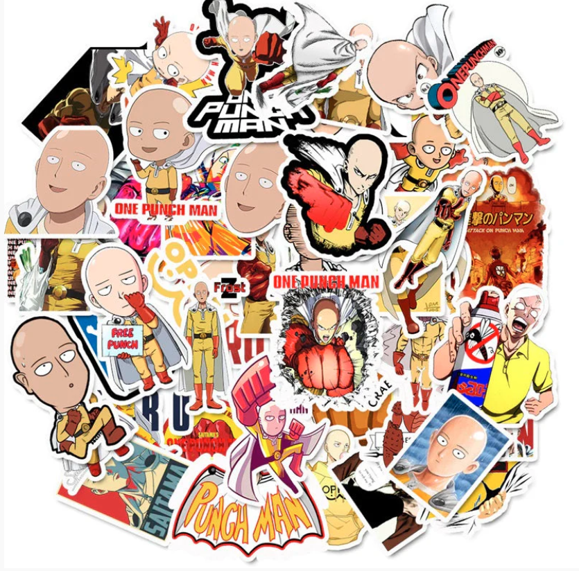 50 Stickers One Punch Man Saitama Anime Pegatina