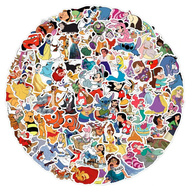 50 Stickers Pegatina Princesas Disney / Personajes Varios