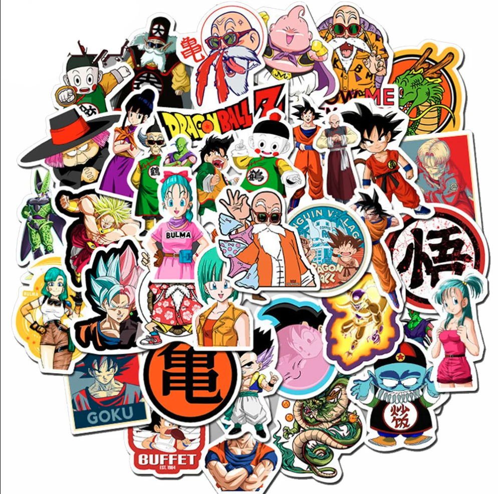 50 Sticker Dragon Ball - Etiquetas Autoadhesivas Pegatina