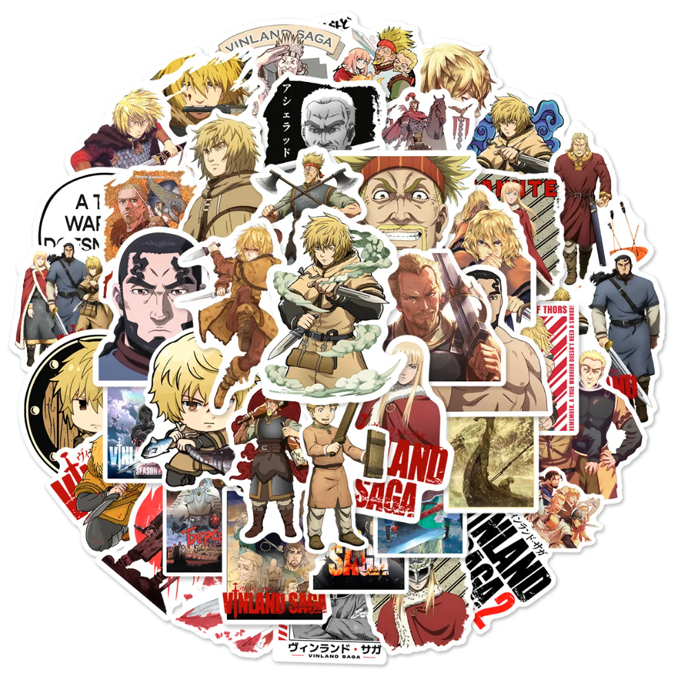 50 Stickers Vinland Saga Thorfinn Calcomania Pegatina