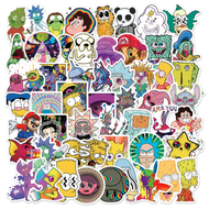 50 Stickers Calcomania / Caricatura Psicodelicas Surtida