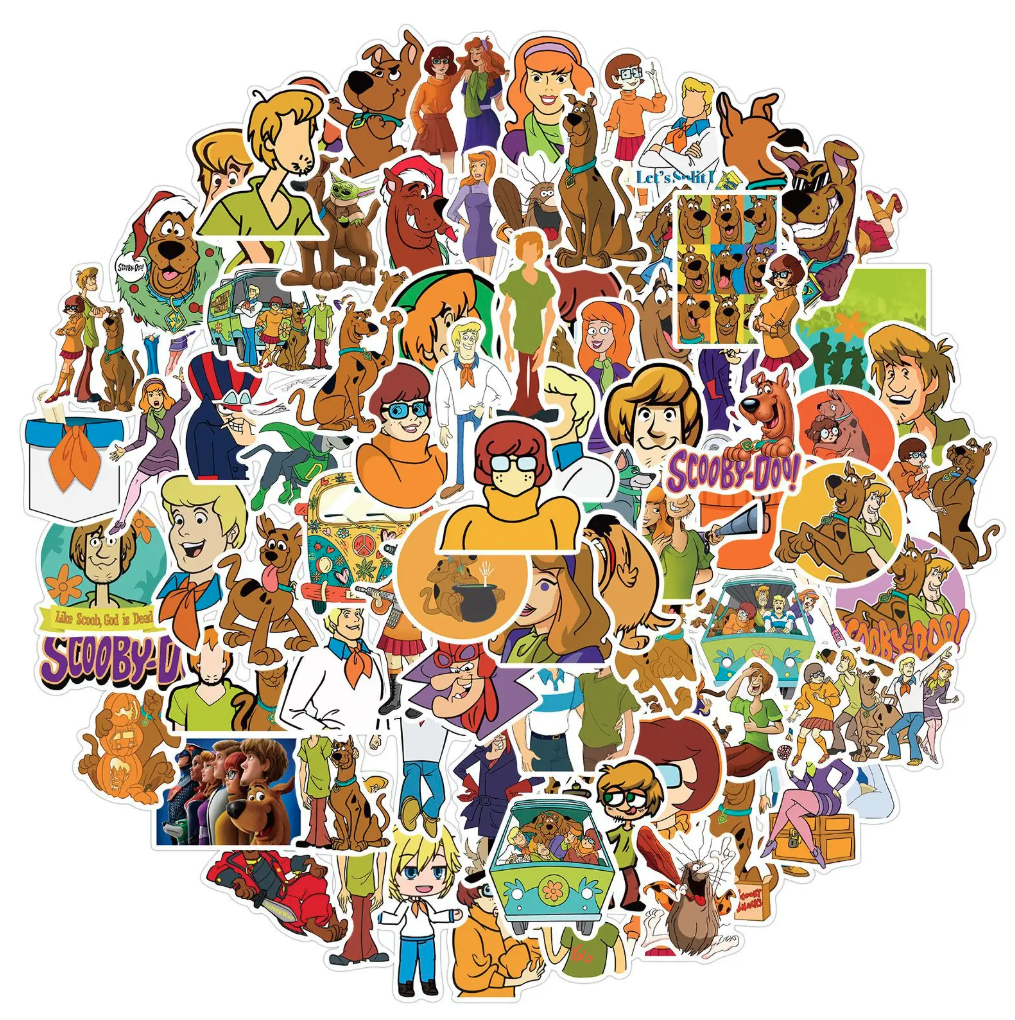 50 Stickers Scooby Doo - Etiquetas Autoadhesivas Pegatina