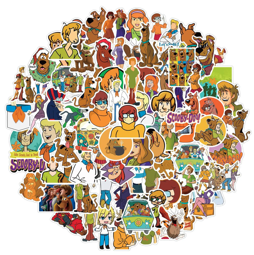 50 Stickers Scooby Doo - Etiquetas Autoadhesivas Pegatina