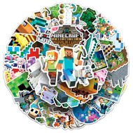 50 stickers Minecraft Calcomania/ Pegatinas Steve