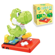 Set de Mini Bloques Armables – Figura 3D Yoshi en Consola | Construcción Creativa