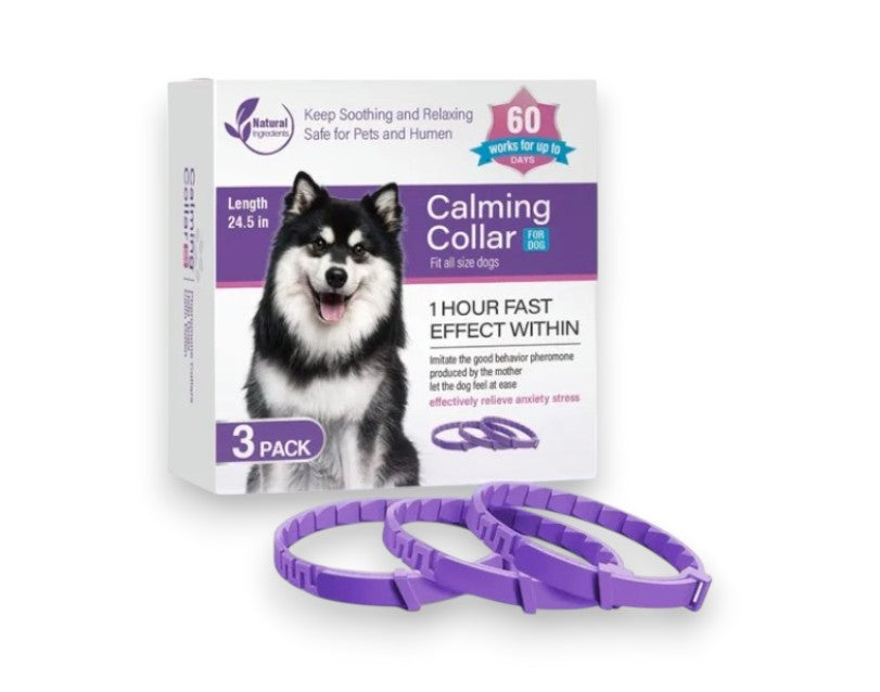 3 Collar Perro Gato Ajustable Calmante Ansiedad Relajante