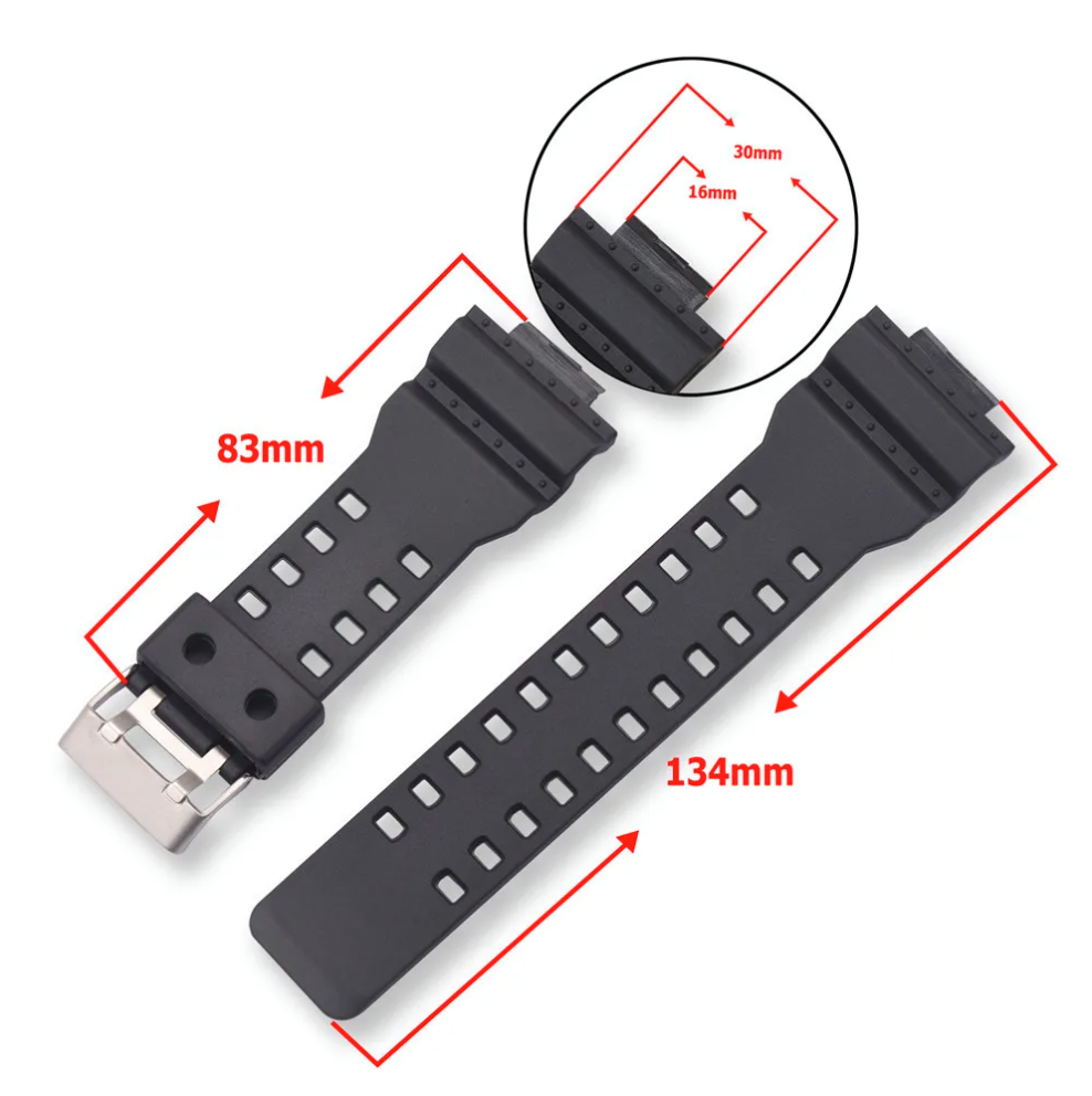 Pulsera Compatible Con El Reloj Digital G Shock Para Hombre Color Negro Ancho 16 Mm
