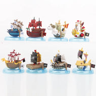 Set de 8 Barcos Anime One Piece – Mini Figuras Decorativas de 7 cm