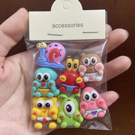 Set de 7 Stickers 3D Bob Esponja – Adhesivos Impermeables | Decorativos y Divertidos