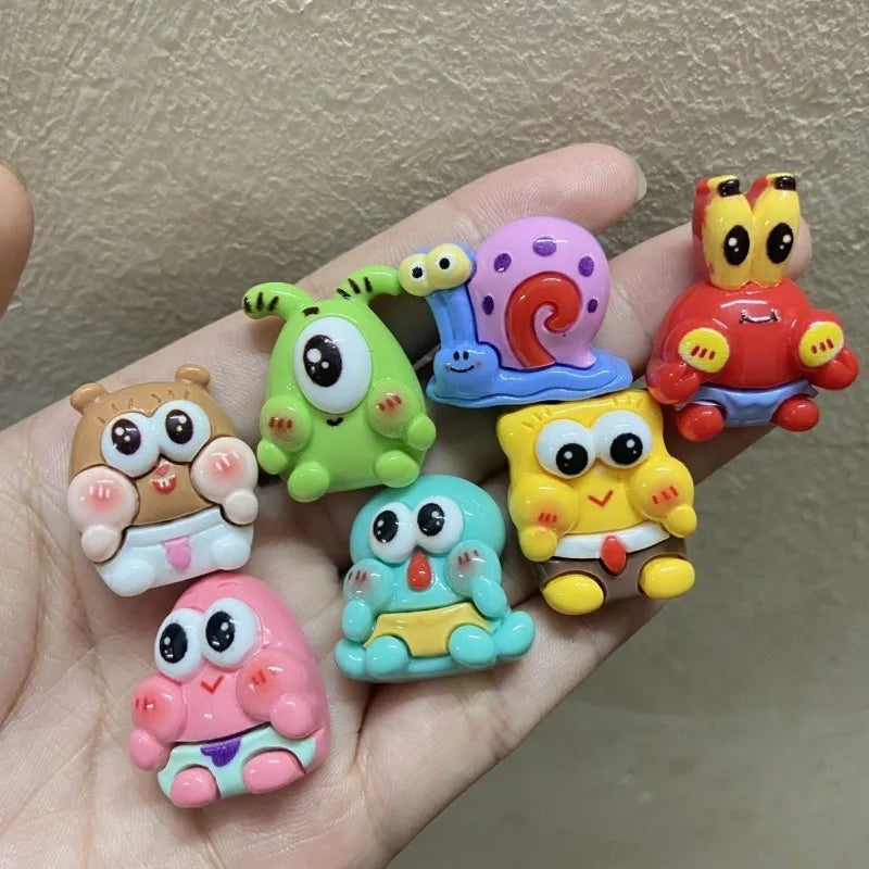 Set de 7 Stickers 3D Bob Esponja – Adhesivos Impermeables | Decorativos y Divertidos