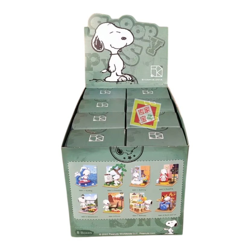 1 Mini Figura Sorpresa Armable coleccionable Snoopy Peanuts M1